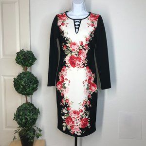 🍾BOLD elements L/S Dress | Black/White/Red | XS